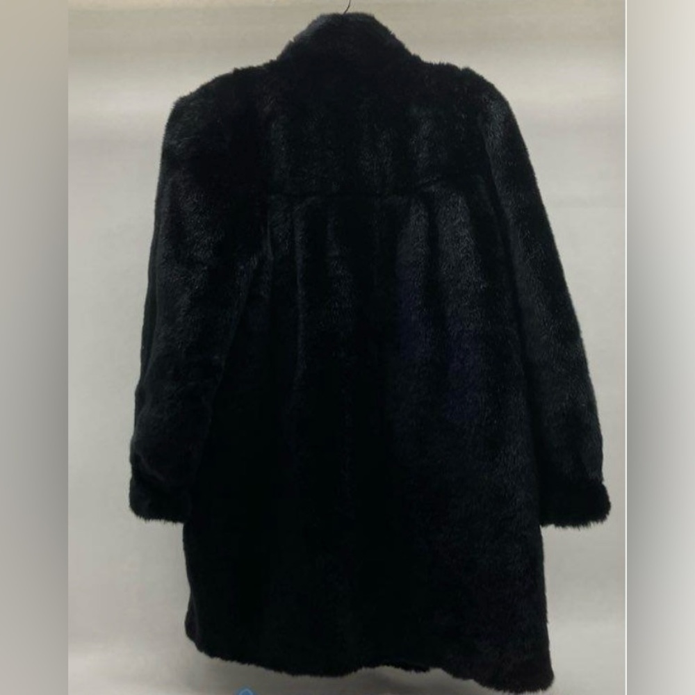 Luxurious Black Faux Fur Coat
